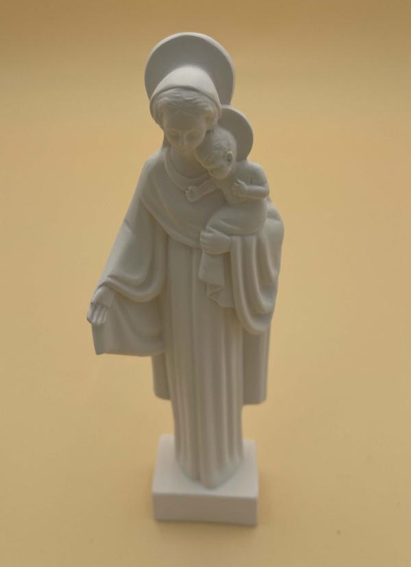 STATUE NOTRE DAME DU FOYER TON ALBATRE